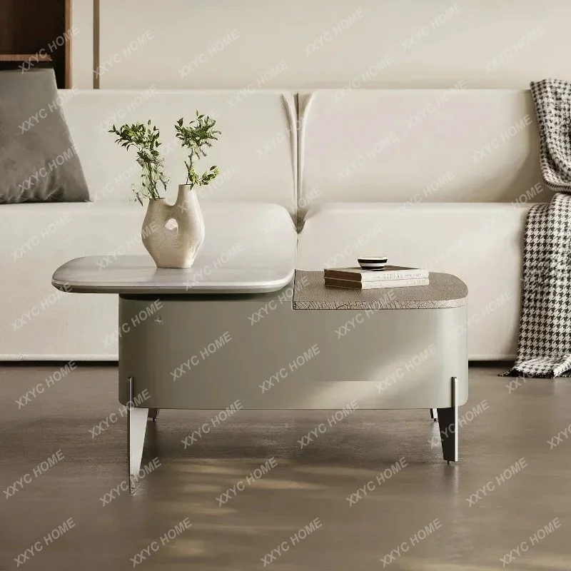 

Multi-Function Lifting Coffee Table Home Living Room Storage Microlite Household Coffee Table