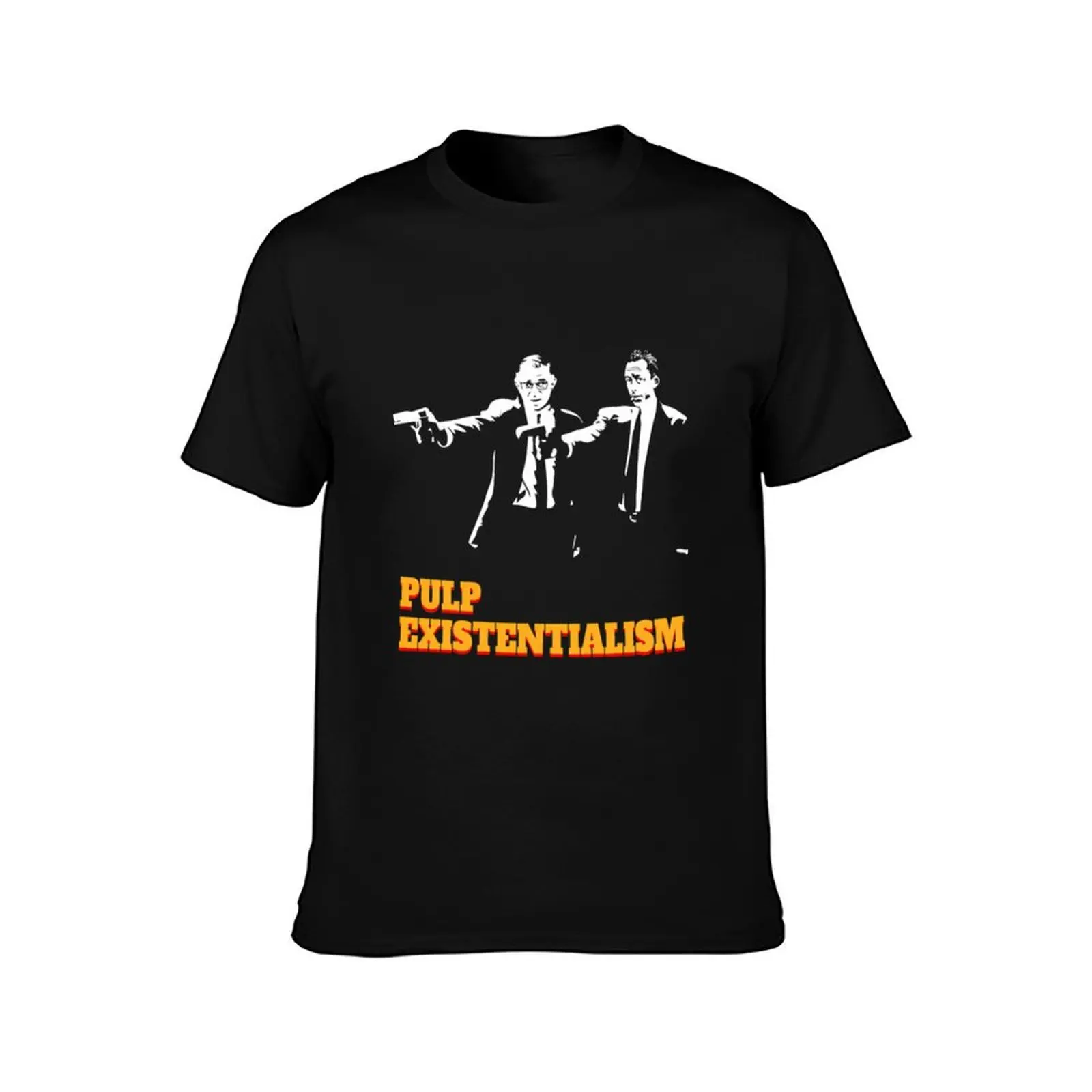 Albert Camus Jean-Paul Sartre T-Shirt cotton t-shirt plain for man package T-Shirt