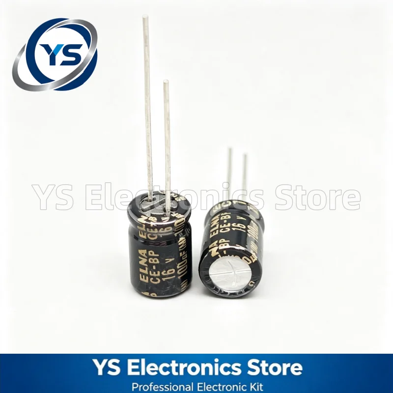 10-200pcs ELNA RBD CE-BP 16V100UF 8x11.5mm RBD-16V101MG3# 100UF16V 16V 100UF Non‑Polar HiFi Audio Capacitor New and Original 20%