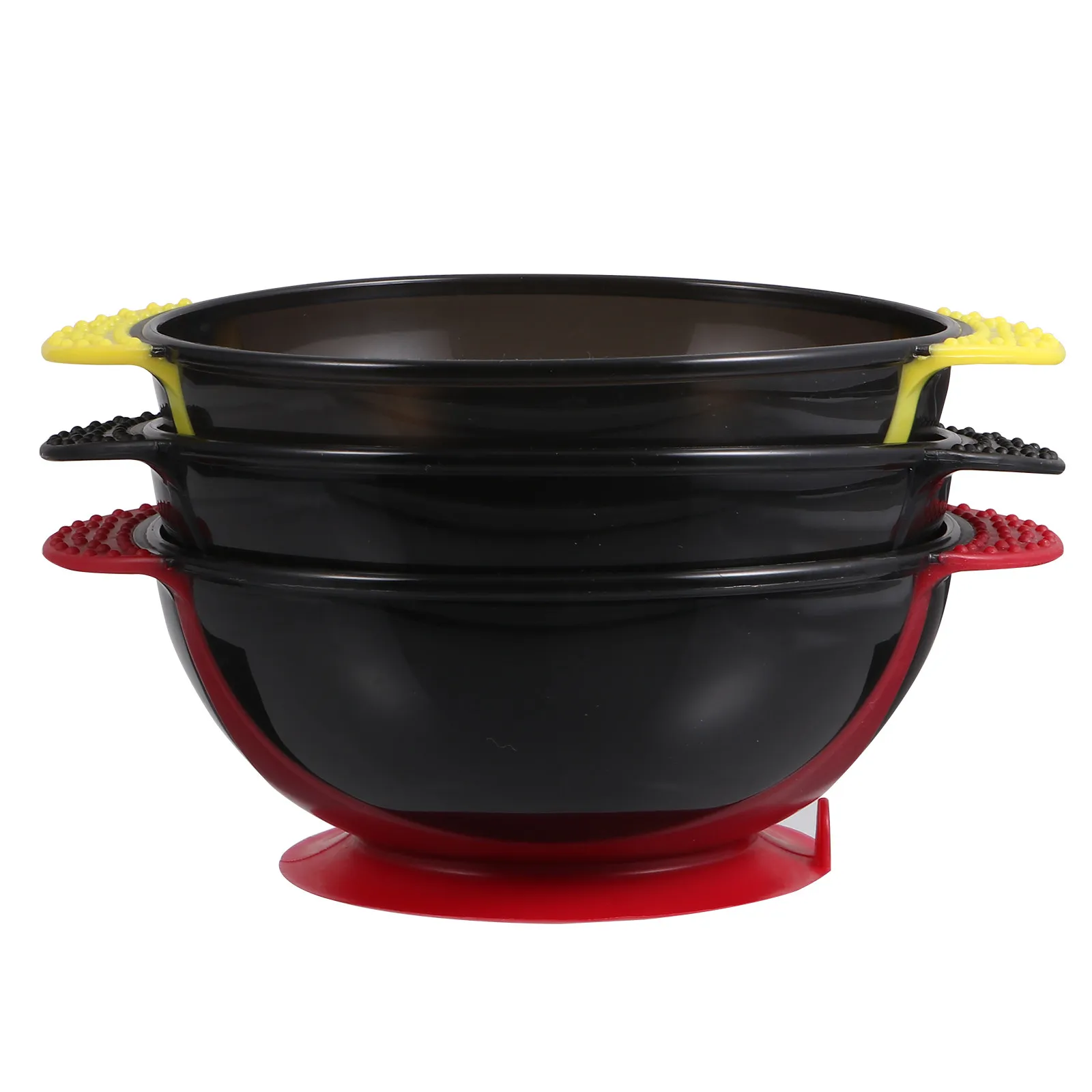 

Набор из 3 эргономичных силиконовых чаш для окрашивания волос с удобными ручками, многоразовые, штабелируемые, для смешивания краски для волос дома и в салоне