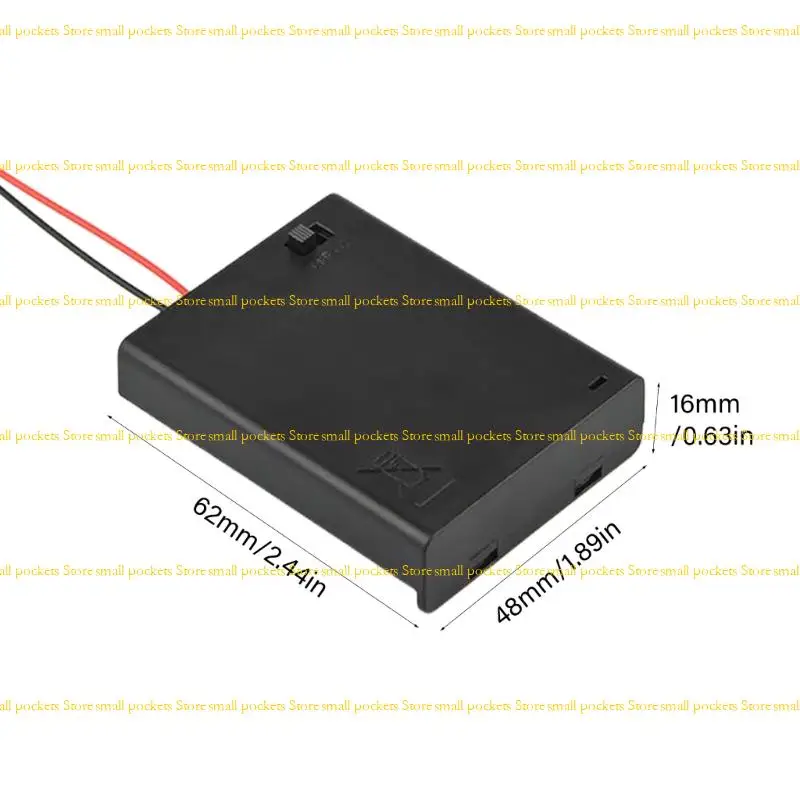 R1WD 4 Slot 3A Battery Holder 6V Corded Connection Spring Mechanism Switcher Control
