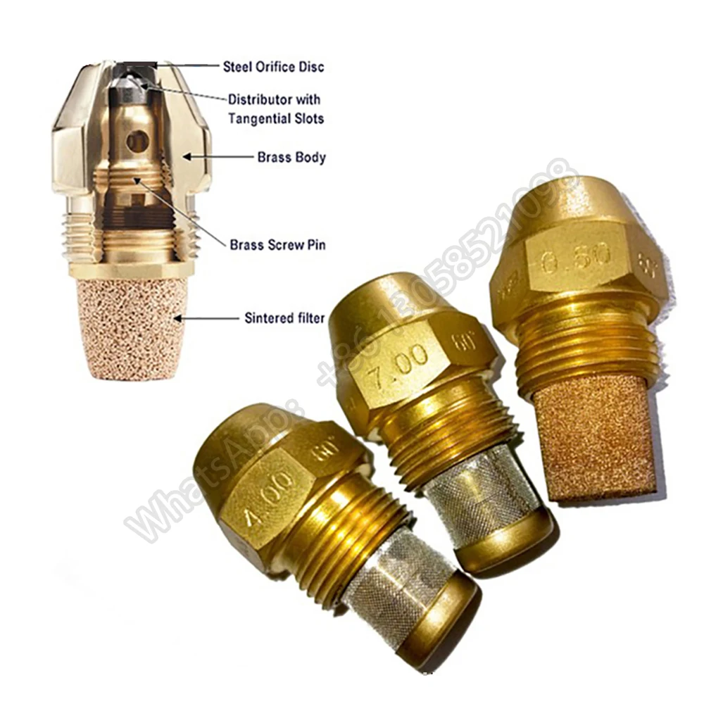 موقد فوهة زيت نحاسي لوقود الديزل، 60 درجة، غلاية، غلاية، حقن، فوهة موقد زيت النفايات
