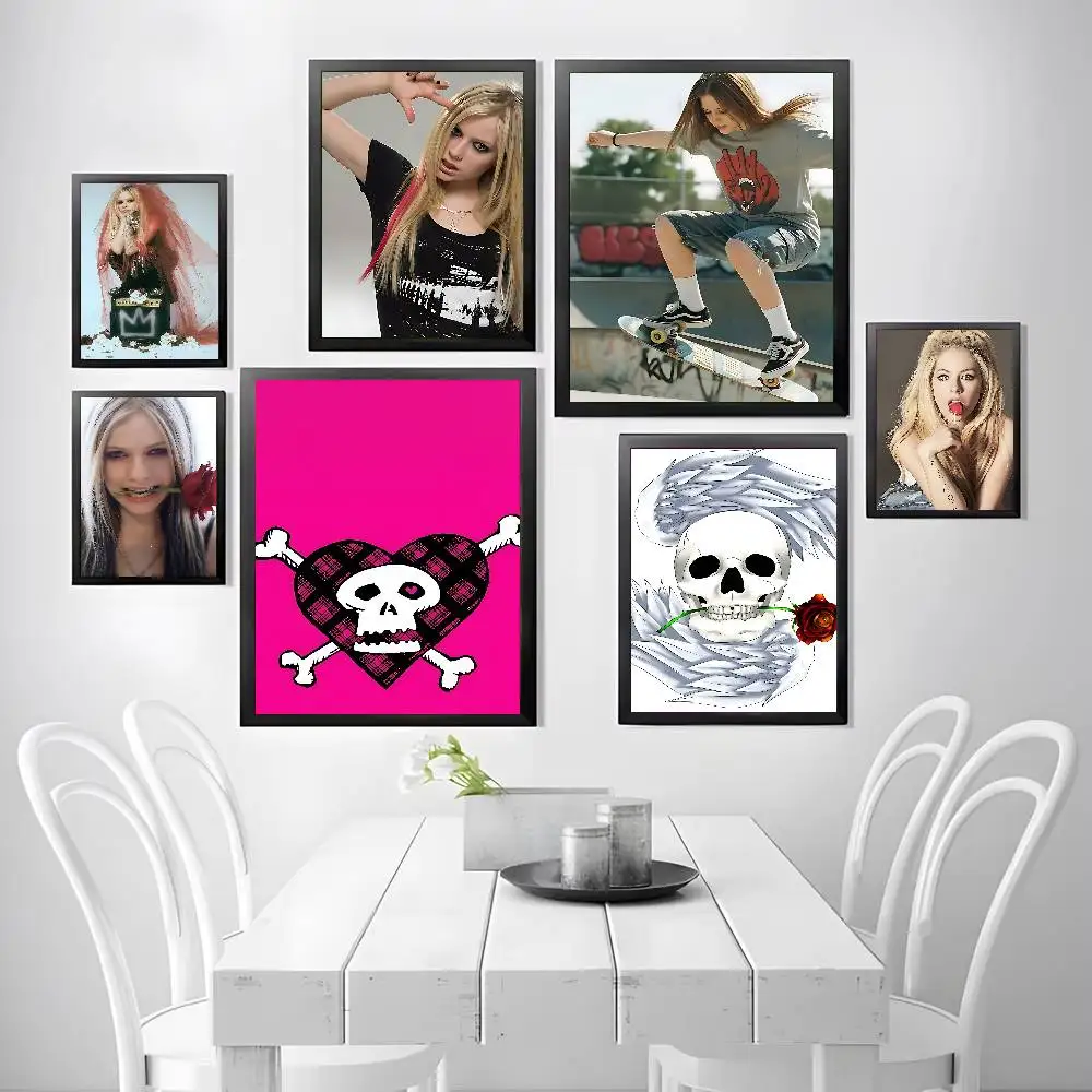 A-Avril Punk L-Lavigne Poster Wall Art Posters, Texture Paintings, Ideal Gift for Room Decoration