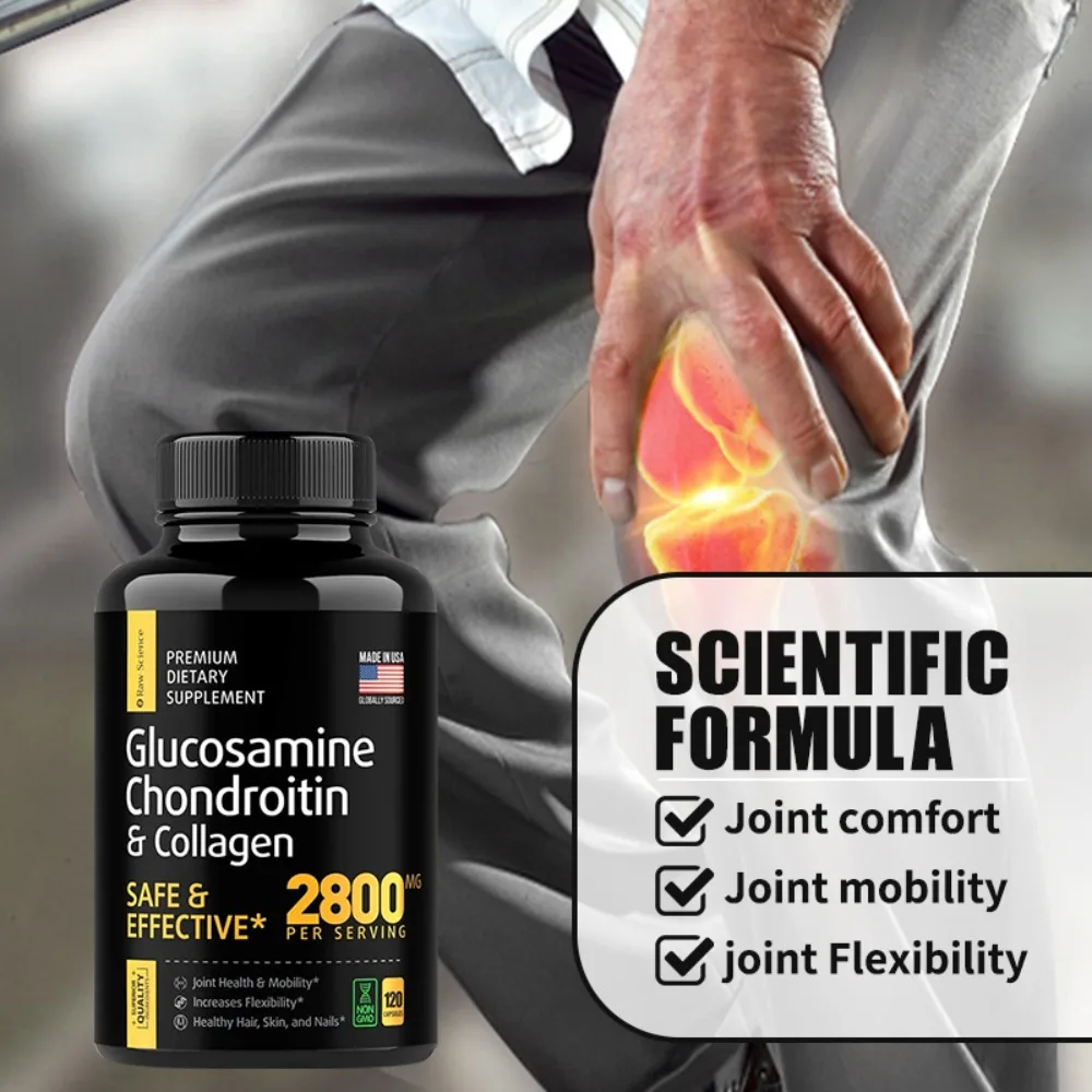 Glucosamine Chondroitin Triple Strength | Joint Health & Support Supplement for Women & Men | Reduces Discomfort for Joints