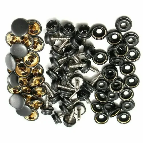 Imagen 2 del producto Juego de 26 botones a presión de tornillo de acero inoxidable para lona, tienda, botones de enchufe para barco, accesorios de sujeción para dosel de coche