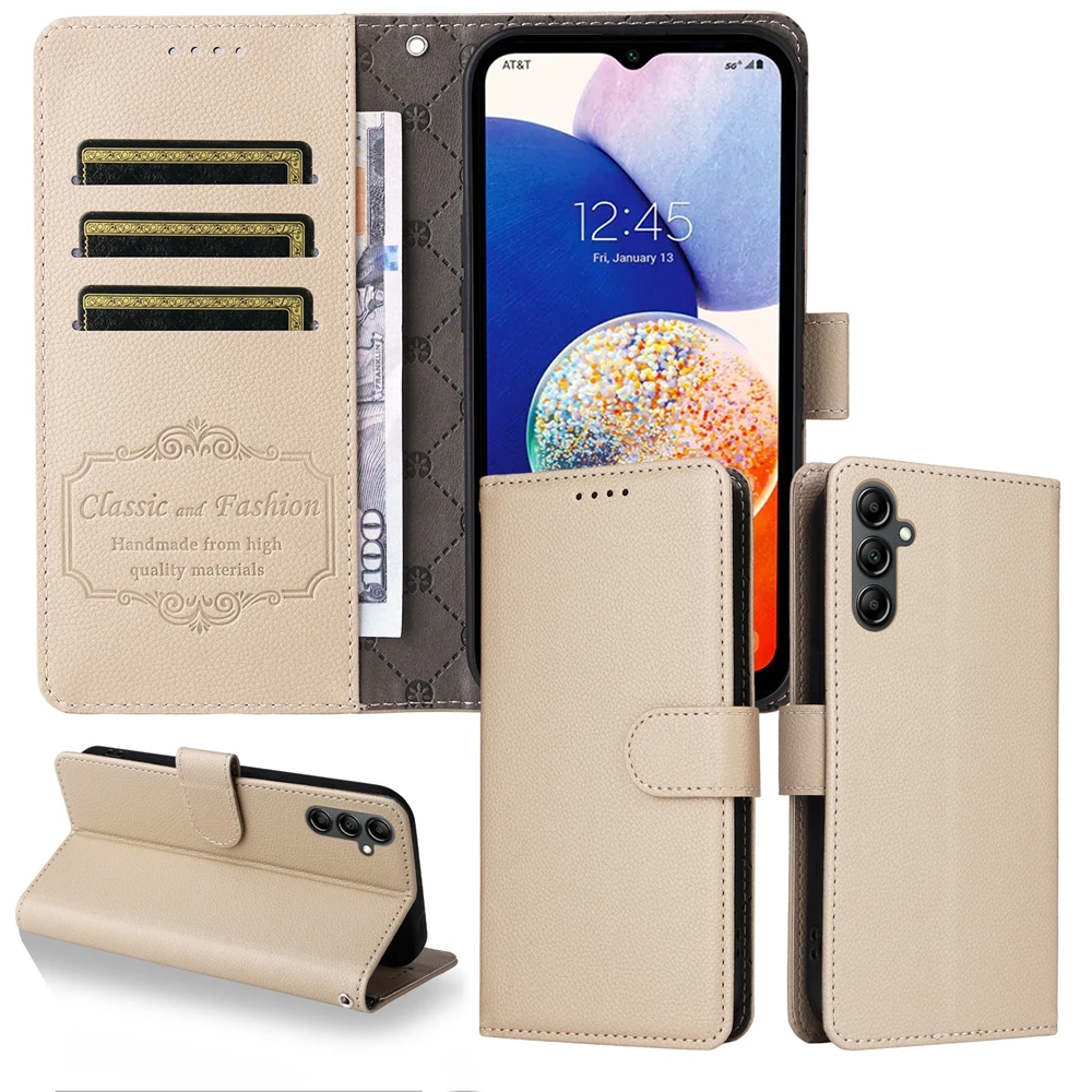 RFID-blockierende Brieftaschenhülle für Samsung Galaxy A05 A05S A06 A13 A14 A15 A16 A22 A23 A24 A25 A32 A33 A34 A35 A36 A54 A55 A56 Cover – Detail 2