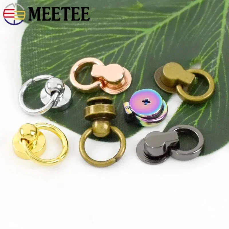 

10/20Pcs 8/10mm Metal O Ring Buckle Bag Strap Clip Rivet Clasp Handbag Leather Chain Hook Screw Studs Nail Connector Accessories