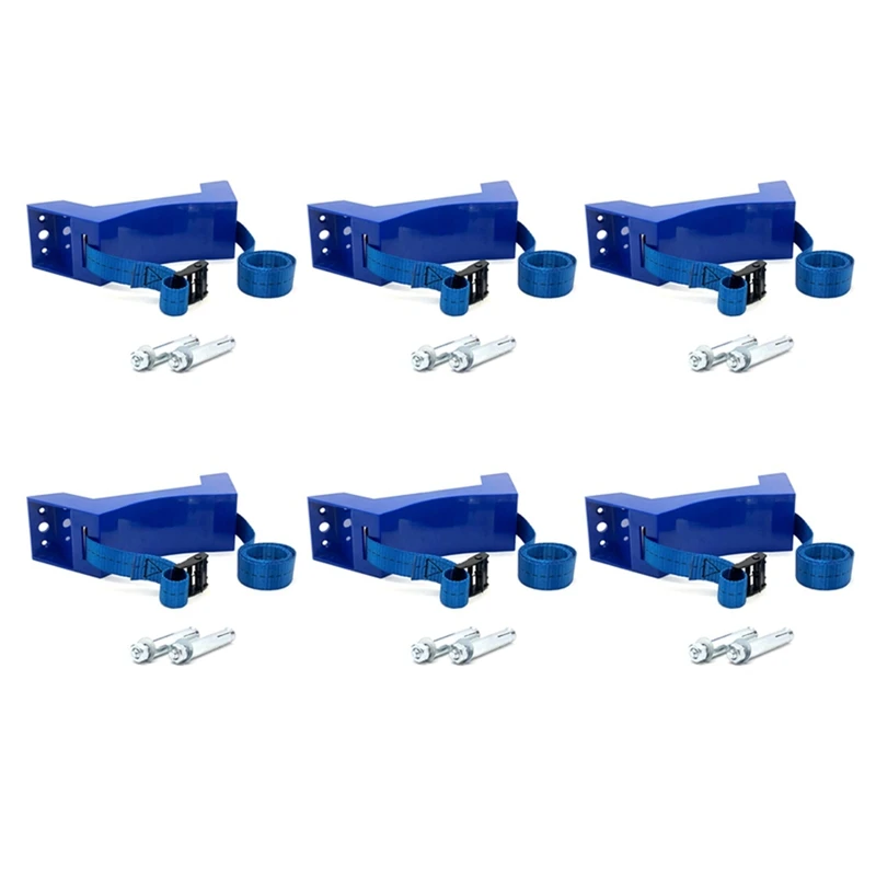 6X Cylinder Mounted Bracket Gas Cylinder Bracket Durable ABS Gas Cylinder Holder For Camper Motorhome RV Caravan,Blue