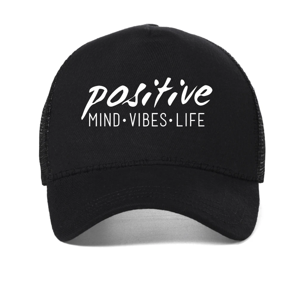 

Positive Mind Vibes Life Letter Print baseball cap men Women casual adjustable mesh breathable caps outdoor sun Snapback hat