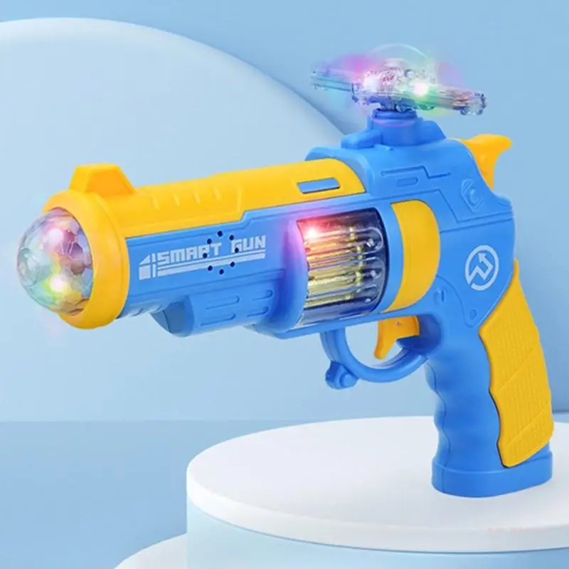 Musical Light Up Toy Handgun with LED and Sound Effect for Kids Pretend Play