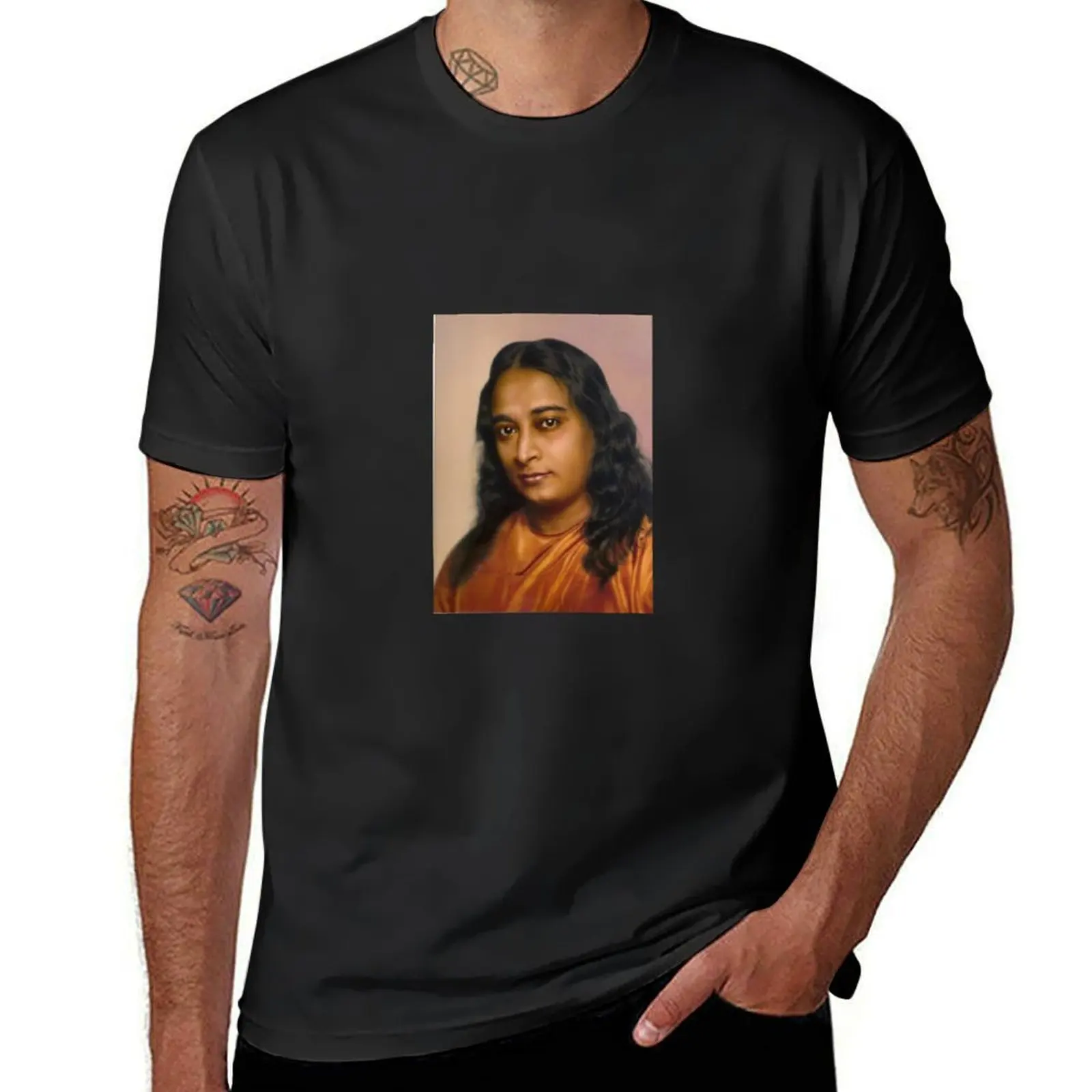 Parawansa Yogananda T-Shirt Kawaii Kleding Plus Maten Vintage Kleding Grote En Hoge T-Shirts Voor Mannen