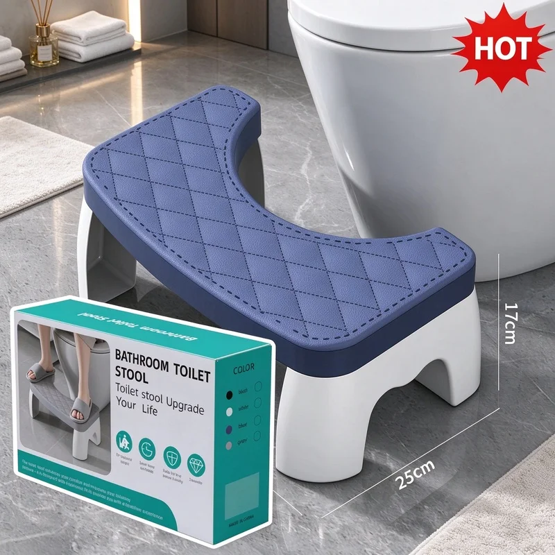 Portable Squatty Potty Footrest Non-slip Toilet Step Stool for Bathroom Potty Posture Aid