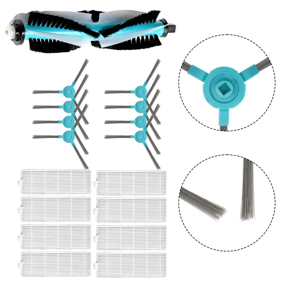 Accesorios esenciales de repuesto para Robot aspirador Conga 1390 1290, cepillo principal y lateral de repuesto