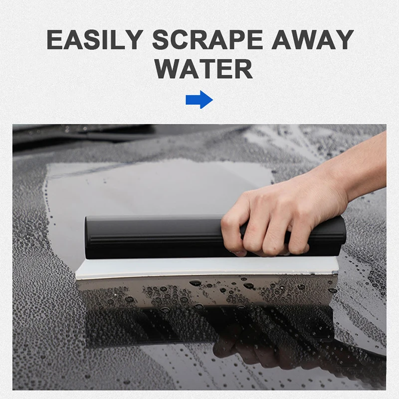 SEAMETAL Car Flexible Soft Silicone Water Wiper Car Window Cleaning Glass Scraper Handy Squeegee Auto Blade Clean Scraping Tools