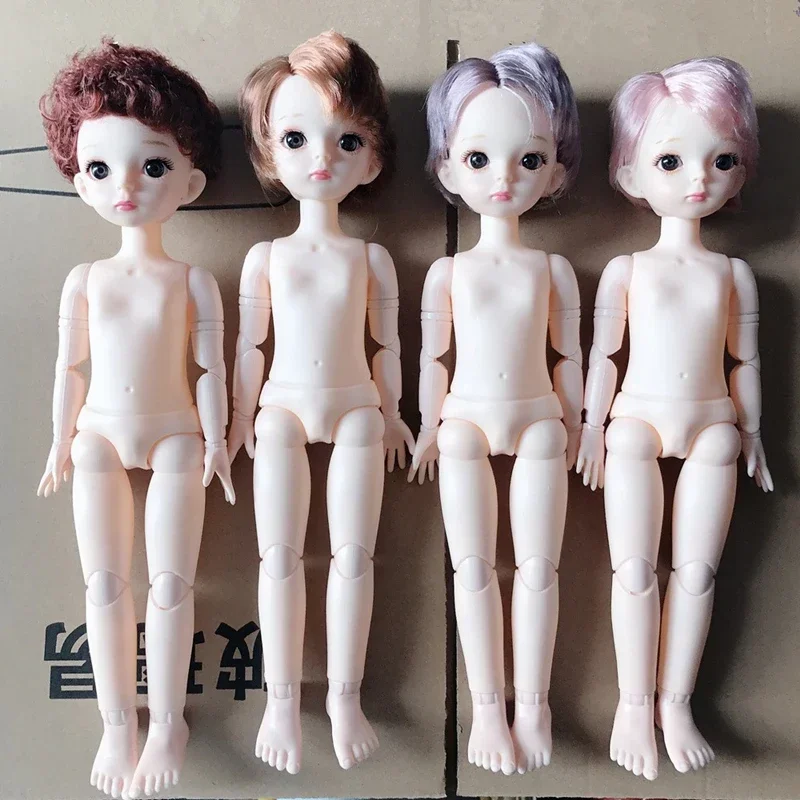 30cm 20 Movable Joints 12 Inch BJD Doll 1/6 Short Hair Makeup Naked Body  for Girls Toy