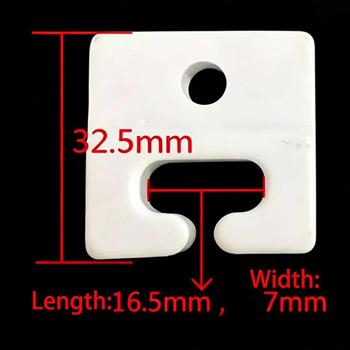 20pcs Alumina Ceramic Yarn Guide Hook, U-shaped Square Ceramic Eye Textile Spare Parts for Weaving Machines