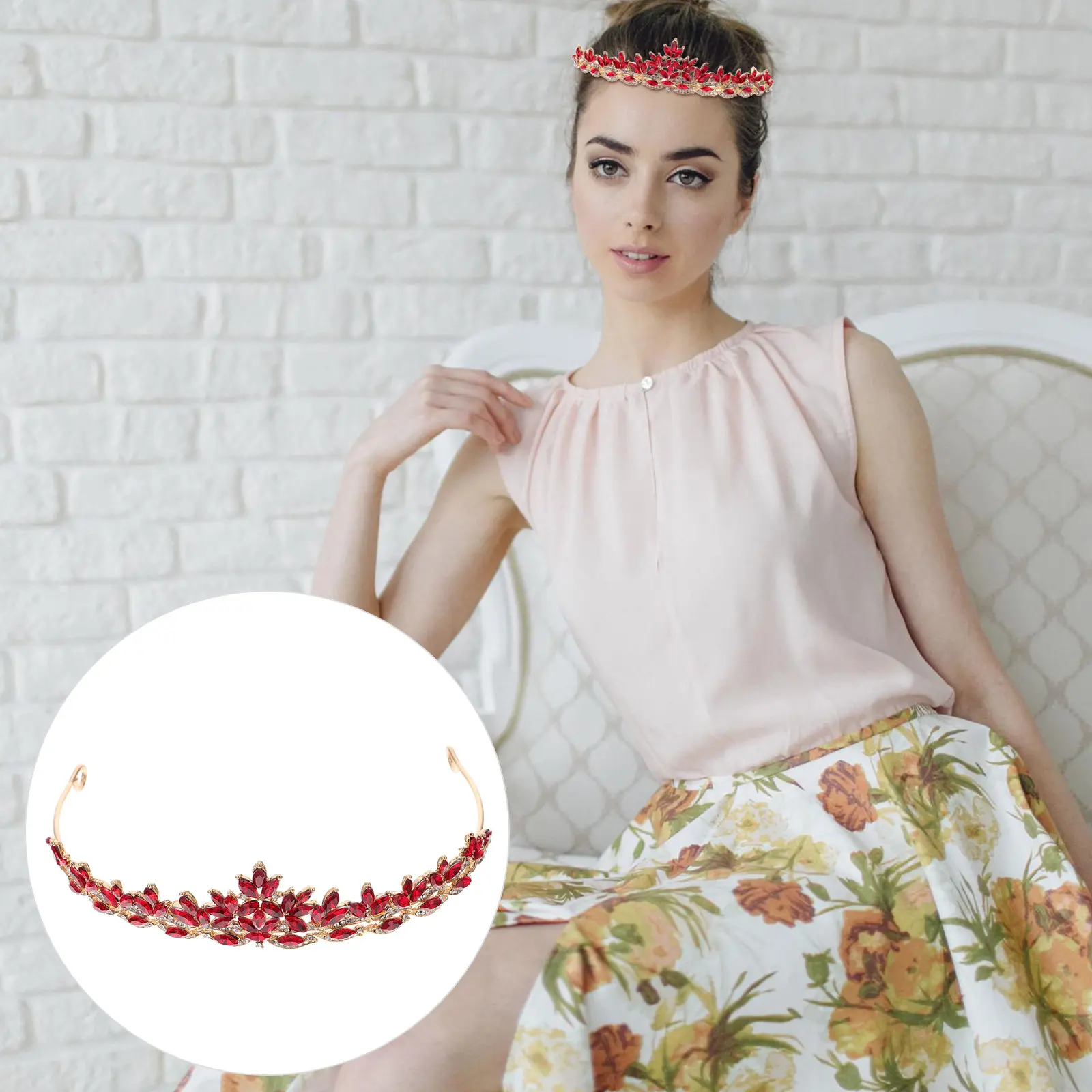 

Обруч для волос со стразами, элегантная корона-украшение для свадьбы, девичника, вечеринки, выпускного вечера, свидания, блестящий аксессуар для волос