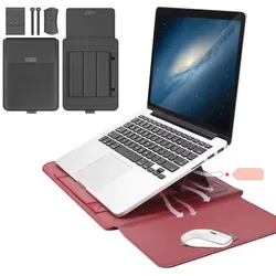 for HONOR MagicBook Art 14 Pro 14 Laptop Bag Flip Sleeve Foldable Stand Mousepad Cable Belt Pouch for Mouse Charger Carry Case