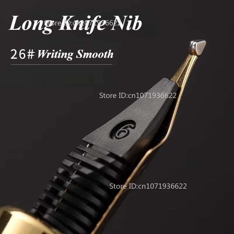 Long Knife Fountian Pen Nib NO.5 Nib 1.2-1.5mm Universal Manual Polishing Tip Office Student Business Writing Pen Accessories