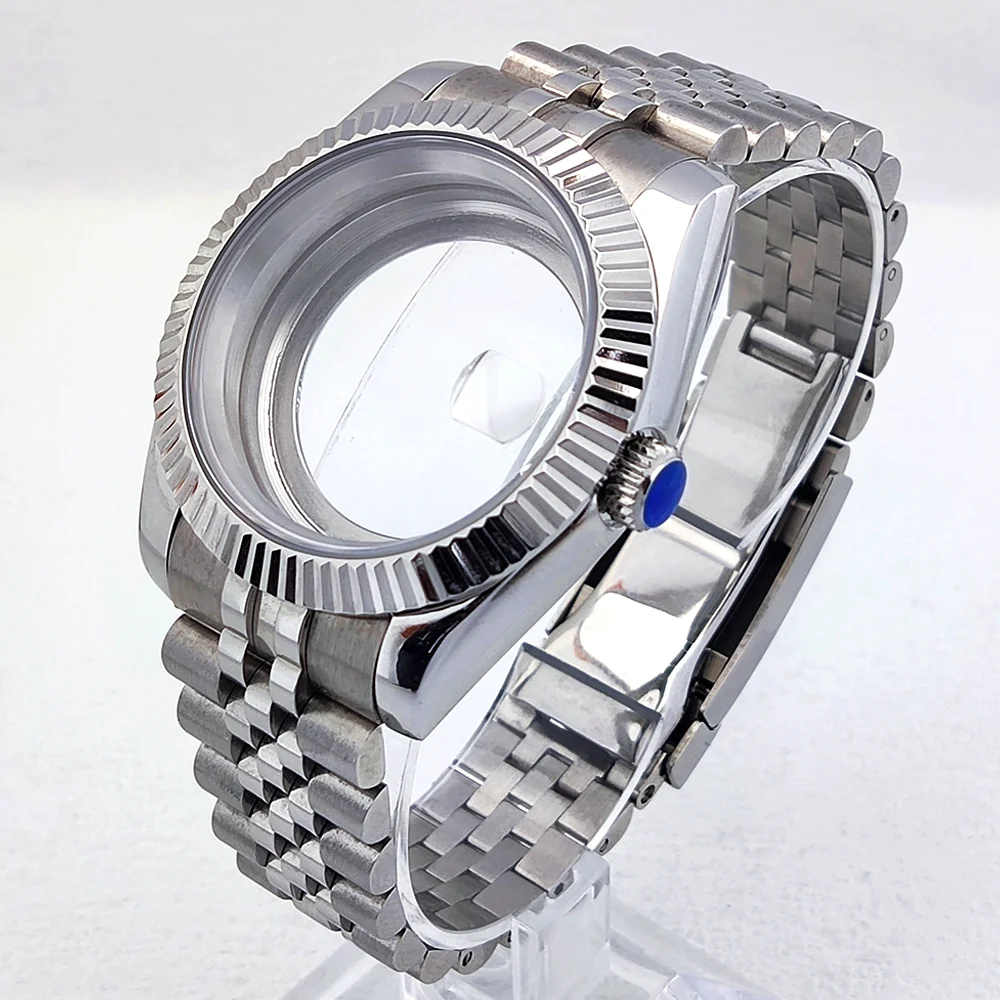 NH35 Watch Case 39mm Case 904L Stainless Steel Sapphire Glass Waterproof Case Suitable for 28.5mm Watch Case NH35 Men's Case