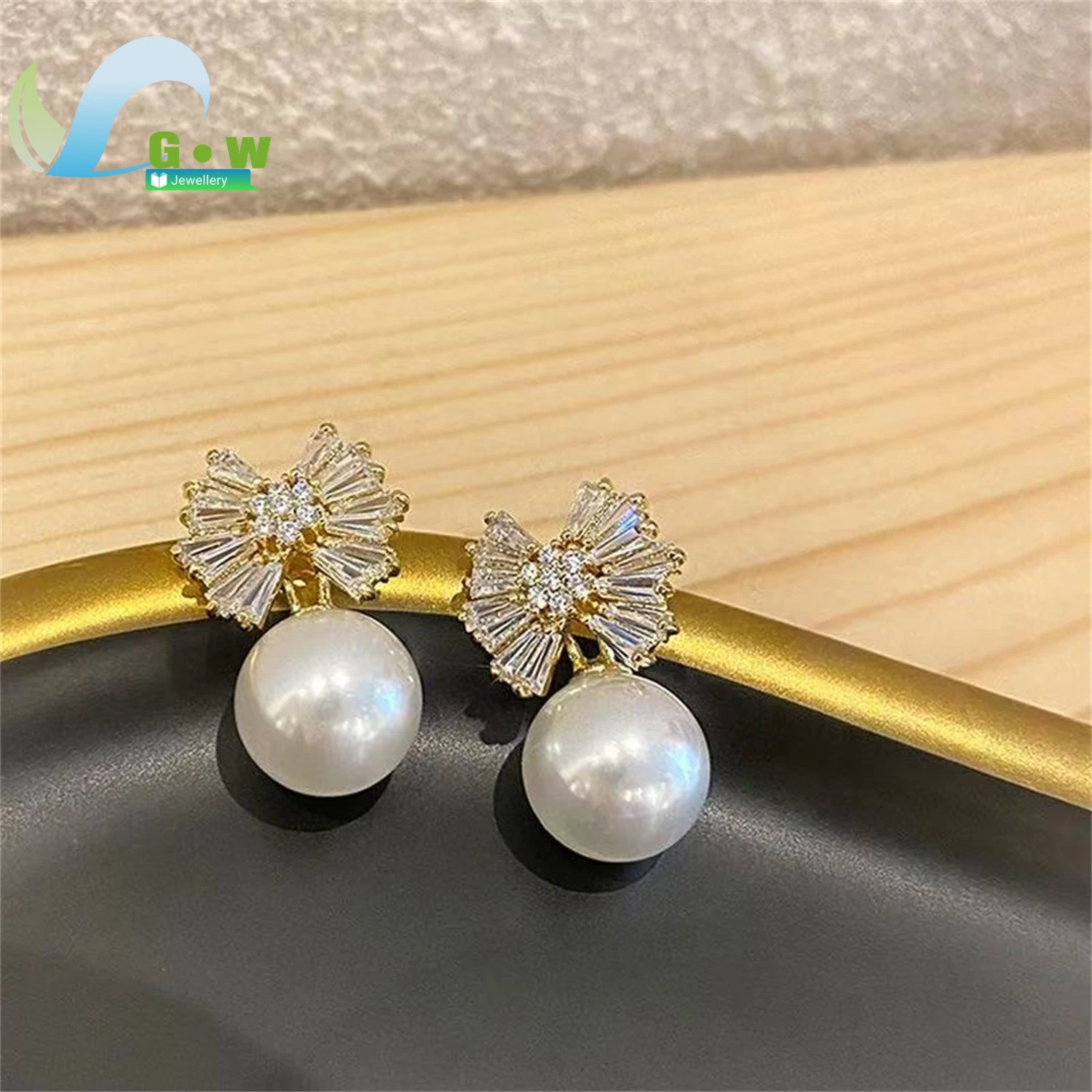 Natural Pearl Earrings Women Elegant Delicate Gemstone Drop Dangle Jewelry Minimalist Daily Wear Charm Gift For Her Girlfriend