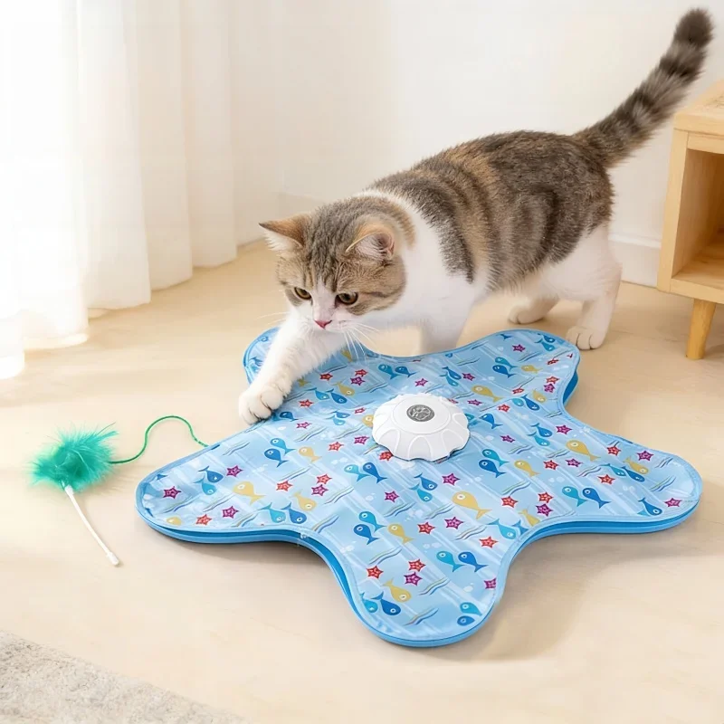 Cat Interactive Hide and Seek Pet Toy Electric Hunting Cover Motion Activated Self-help Boredom Artifact Toys for Teasing Cats