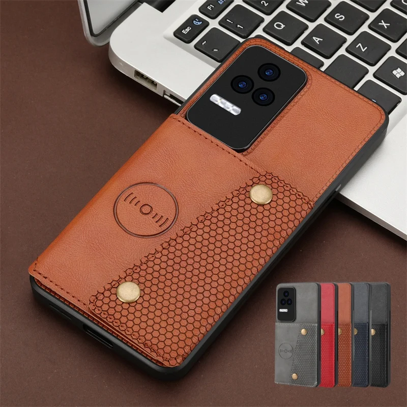 For Xiaomi Poco F4 5G Case Leather Magnetic Holder Card Slot Wallet Phone Cases For Mi Poxo Poko Litte F4 F 4 PocoF4 Back Cover