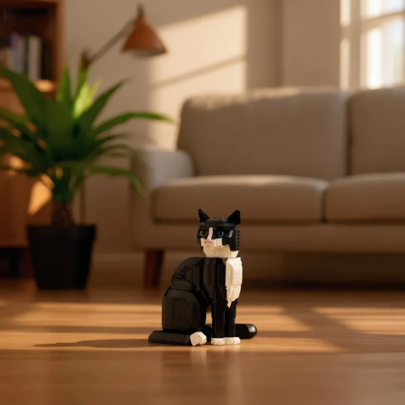 

2026 1710 New tuxedo Cat creative education building block set, suitable for Christmas birthday gifts