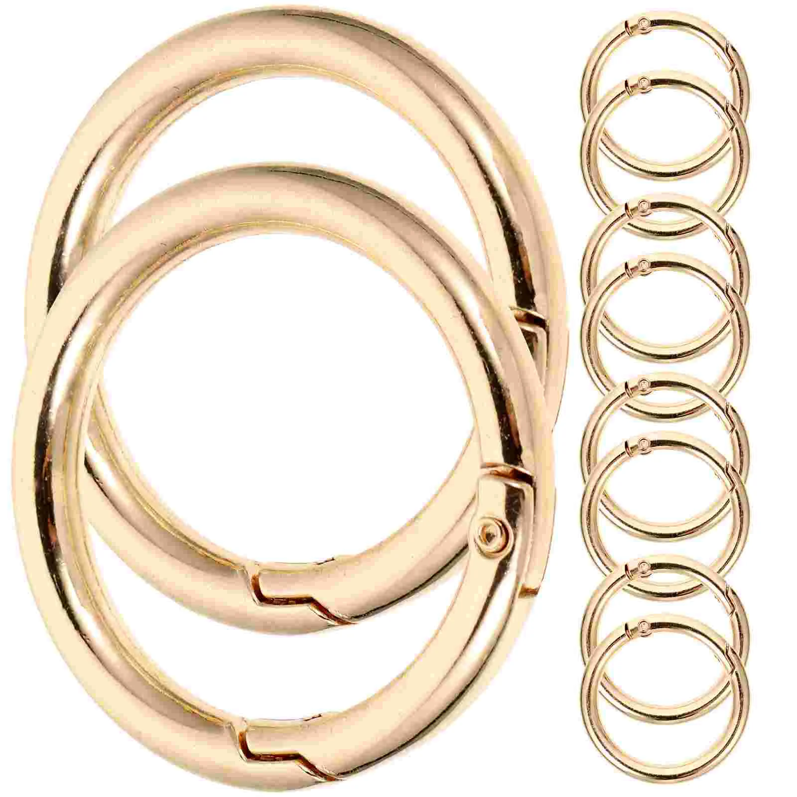 

10 Pcs Split Spring Buckle Baskets Flat Key Chain Rings Making DIY Convenient Keychains Portable Alloy for Buckles Women's