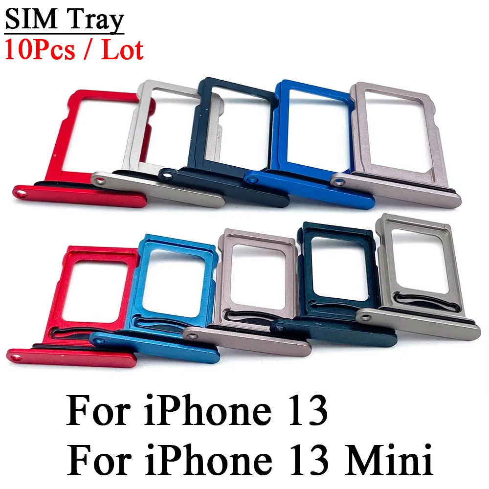

10Pcs SIM Card Tray Adapter For iPhone 13 Dual SIM Card Single Tray Slot Holder For iPhone 13 Mini Sim Tray Card Replacement Par