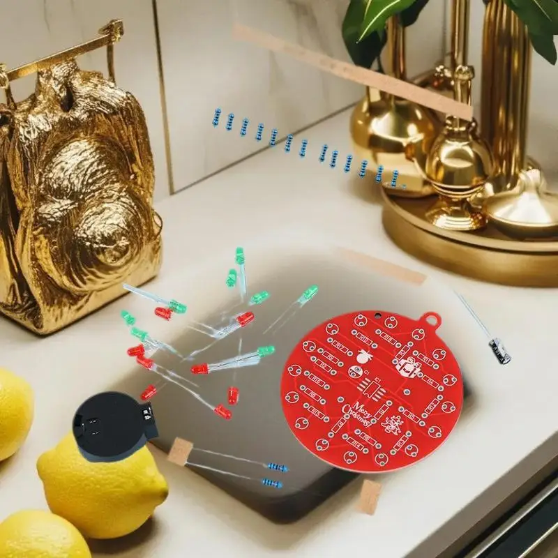 DIY Assembly Kit with NE555 Timer and Dual-Color Flashing LEDs – Suitable for Arduino-Compatible Systems - Soldering Practice