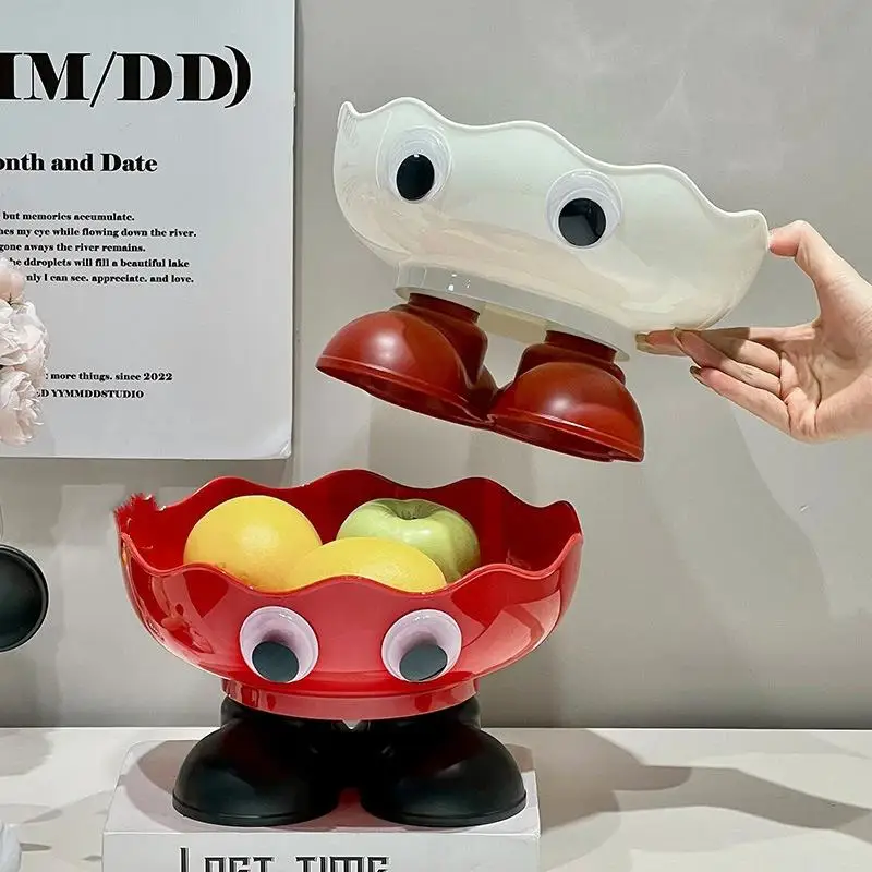 High-Aesthetic Footed Fruit Bowl For Home - Drainable, Stylish Plate For Fruit Candy Snacks & Nuts, Perfect For Living Room..