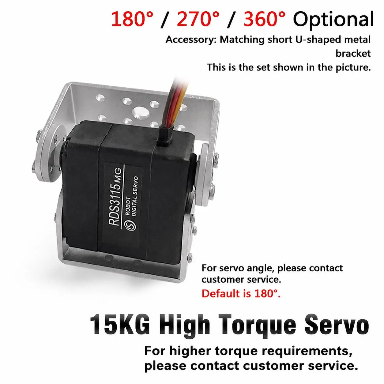 Dsservo Dasheng rudder RDS3115 dual-axis digital metal rudder high torque robot arm