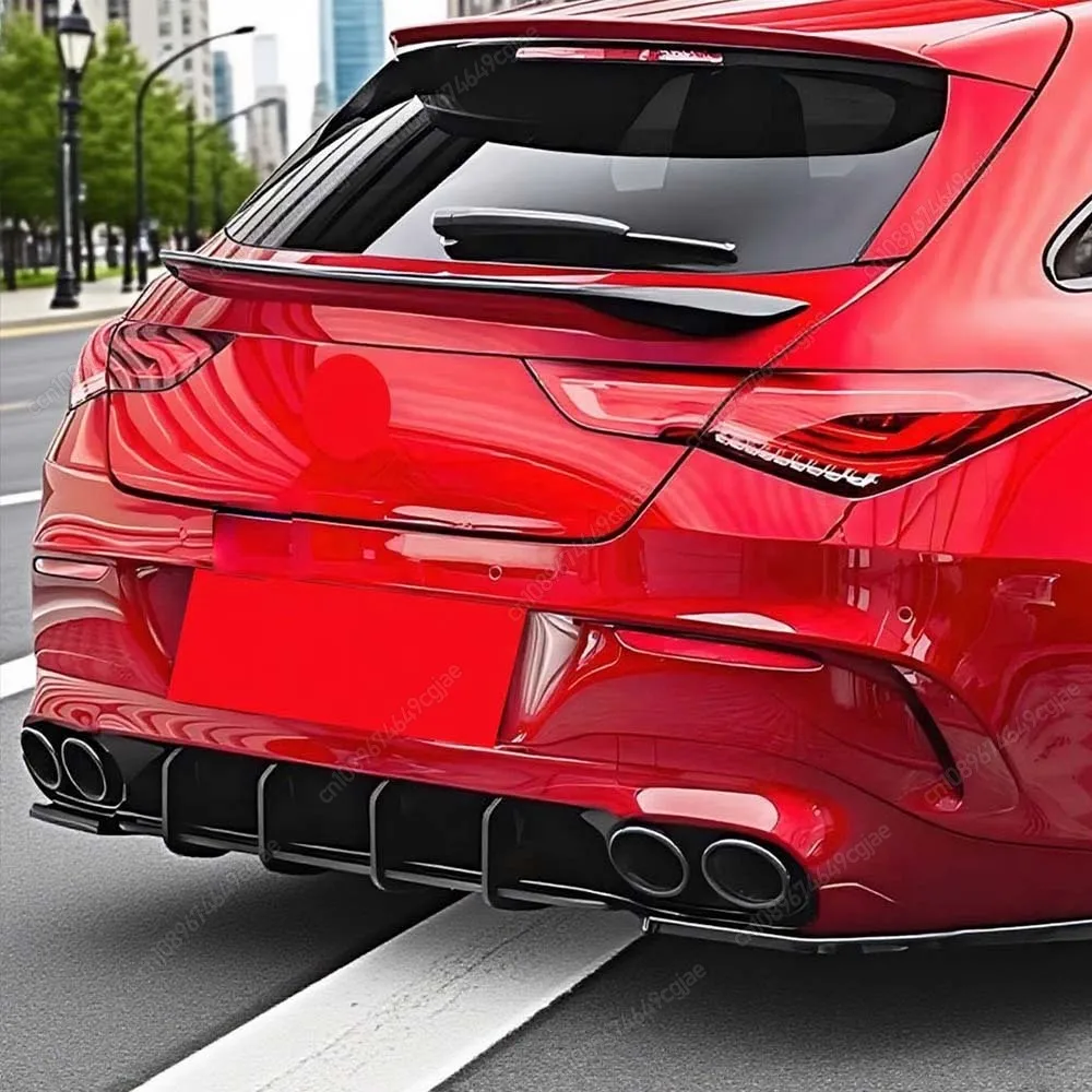 

Rear Bumper Diffuser Spoiler Splitter Lip Tuning For Mercedes Benz CLA Class C118 CLA35 CLA45 AMG 2020-2024 ABS Black Body Kits