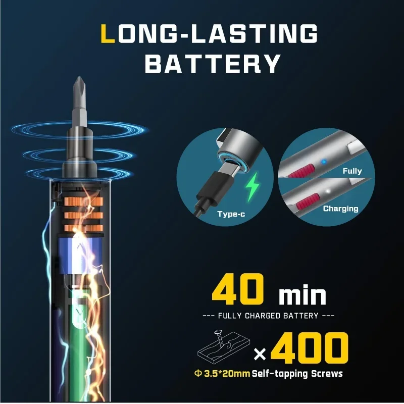 CreationSpace-destornillador eléctrico 29/42 en 1, destornillador de precisión, 3 Ajustes de torsión para teléfonos móviles, relojes, ordenadores