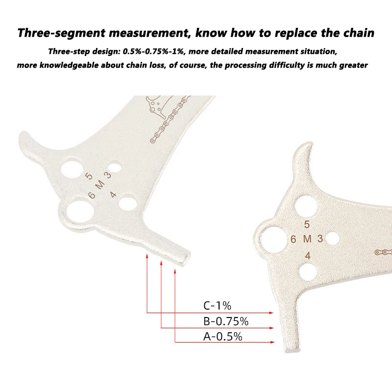 6 in 1 Bike Chain Checker for MTB road bike 8 9 10 11 12 Speed Bicycle Chain Checker Gauge Tool presta valve tool