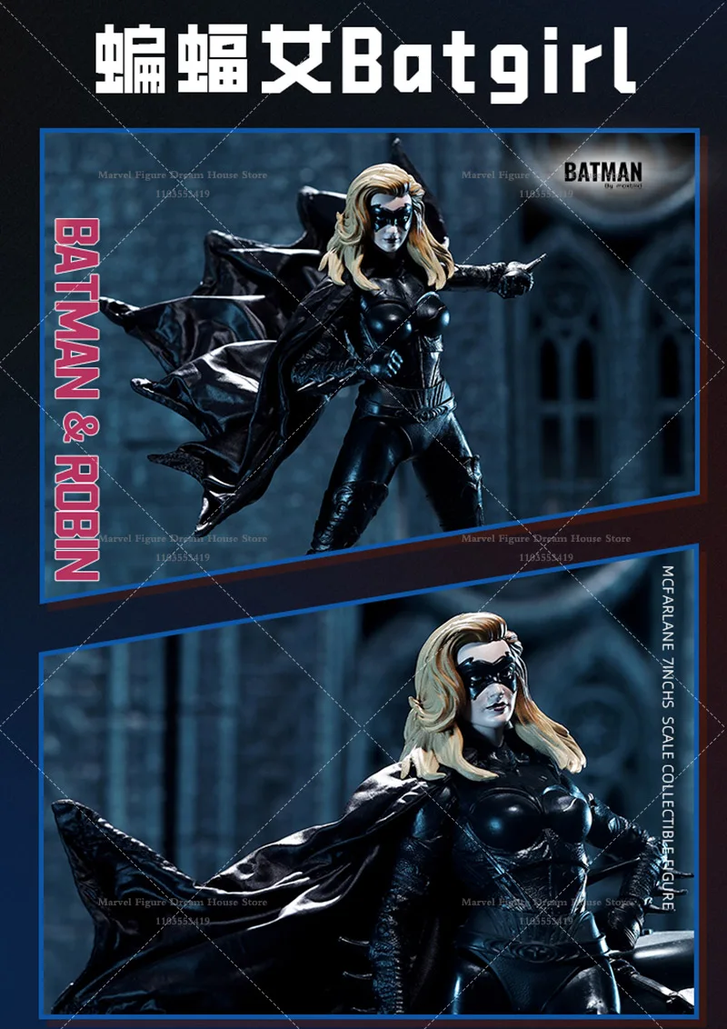 1/12 Scale Male/Female Accessories DC Batman Robin Batgirl Black Cloak Flexible Multiple Design For 7-inch Action Figure Soldier