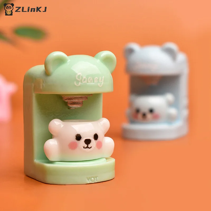 ▶ 4 セットドールハウスミニチュアリトルベアカップセットコーヒーマシン家電装飾おもちゃドールハウスアクセサリー