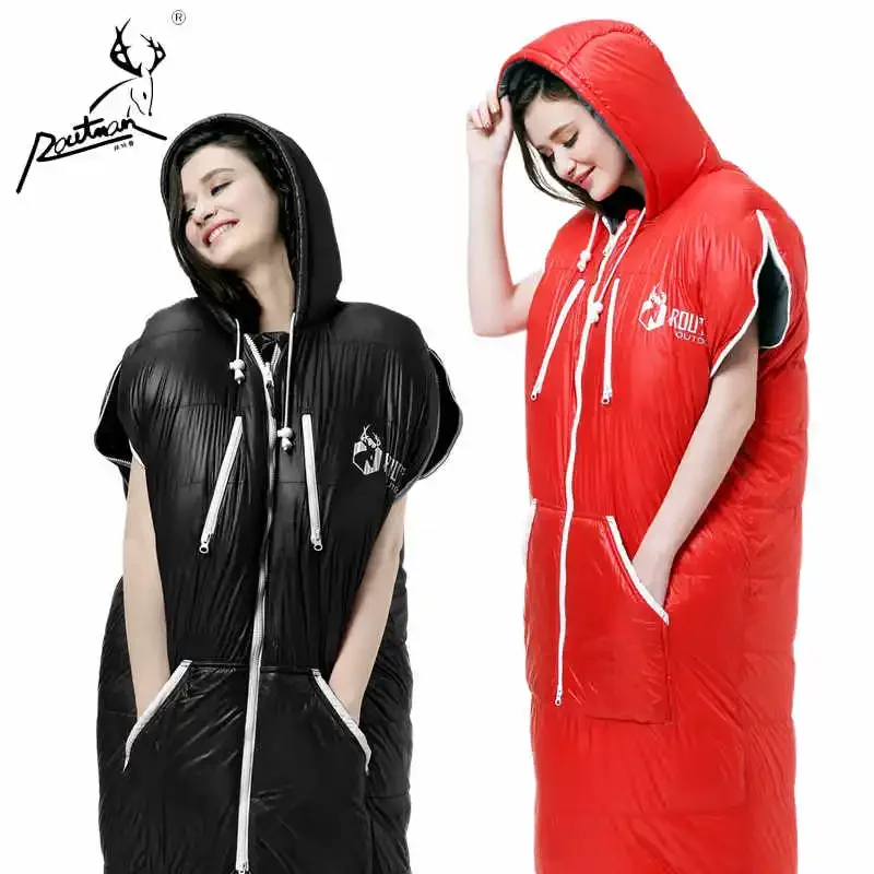 

Human Shape Walk Freely And Hands Free Down Sleeping Bag Easy Camp