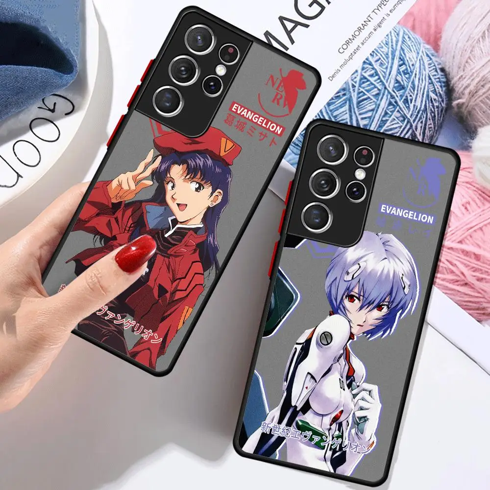 Anime E-Evangelion 01 Phone Case for Samsung Galaxy S23 Ultra S22 S20 FE S21 Plus 5G S10 Plus S22Ultra Matte Shockproof Cover