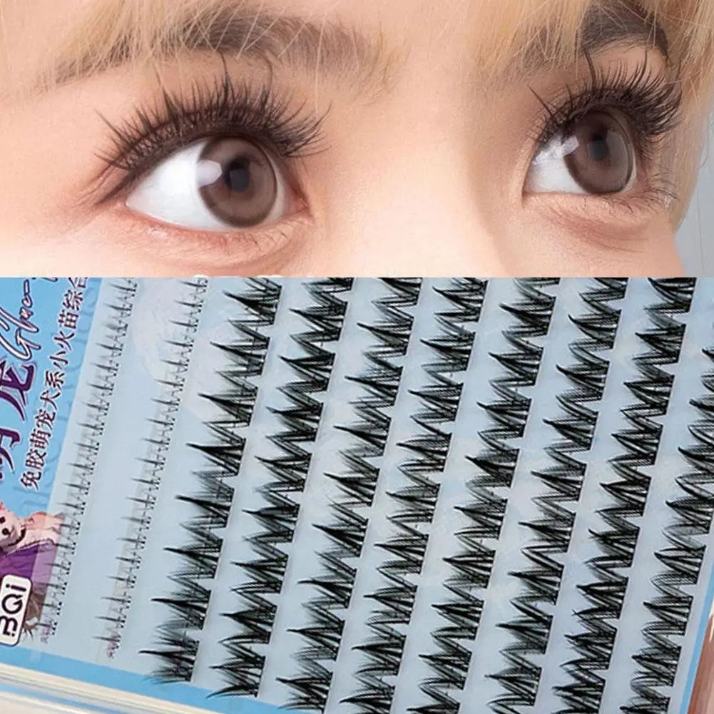 

Self Adhesive Self Adhesive Eyelashes No Glue Needed Wispy Natural On Reusable Eyelashes Pre-Glued Clusters Press Lashes U8K7
