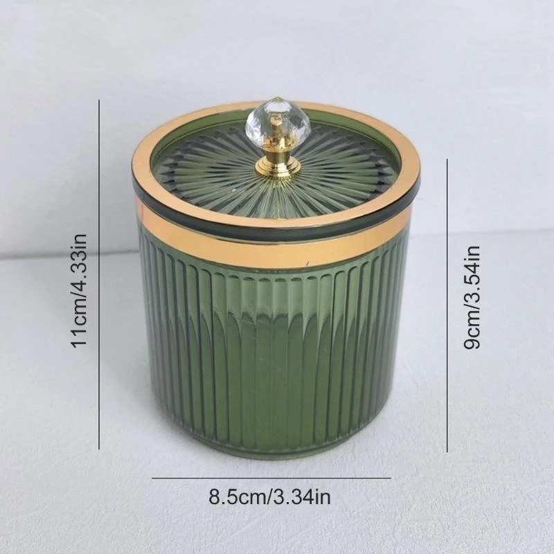 

Toothpick Box with Lid Acrylic Makeup Cotton Swab Holder for Bathroom Storage