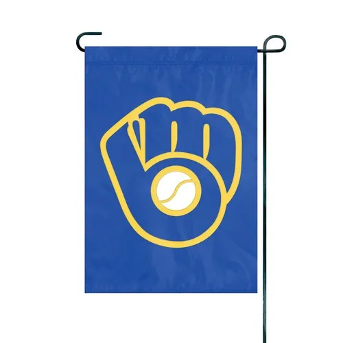 Milwaukee Brewers 12 x 18 дюймов, вышитый садовый флаг премиум-класса, баннер, БЕСПЛАТНАЯ ДОСТАВКА, боб