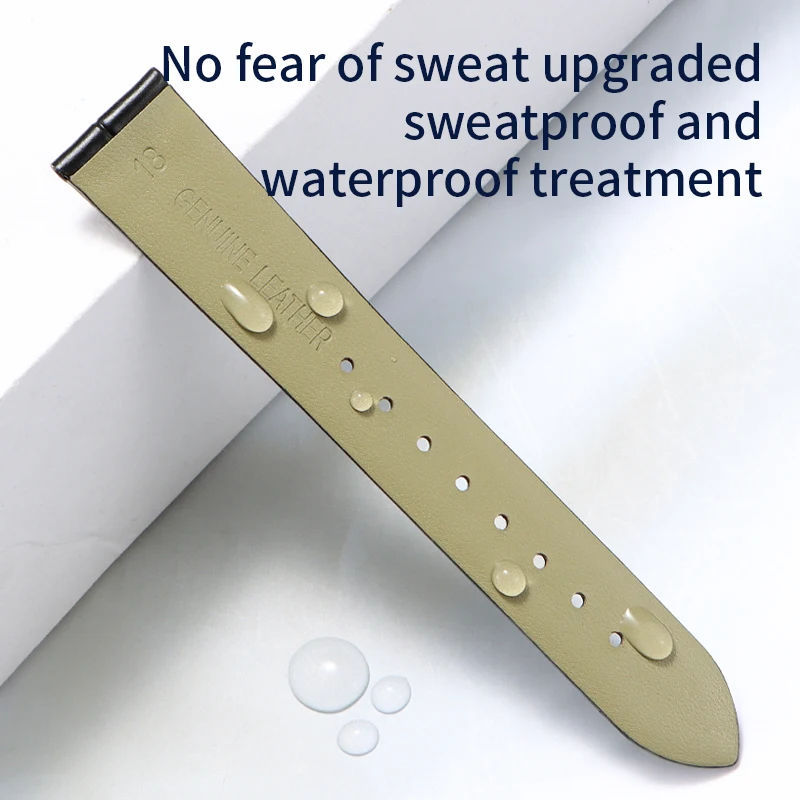 حزام جلد العجل رفيع للغاية لـ Vacheron Constantin Patrimony Eri Traditionnelle Malte - تصميم قرص لؤلؤي مناسب OEM 19 مم 20 مم