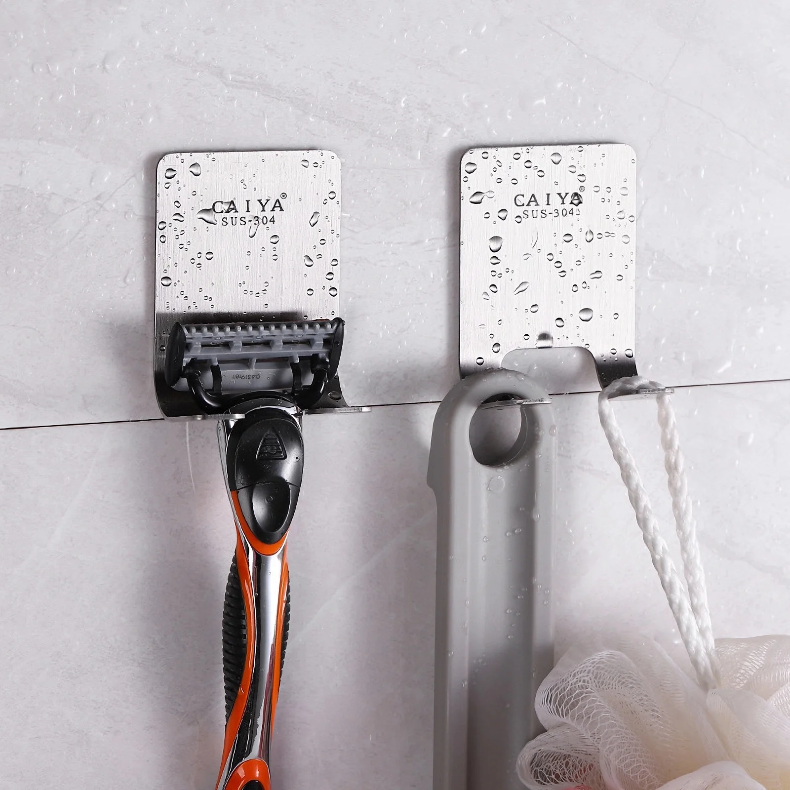 حامل ماكينة حلاقة من الفولاذ المقاوم للصدأ، خطاف ماكينة الحلاقة، رف، دعامة تخزين، حامل ماكينة حلاقة يدوية قديمة الطراز للحمام #3