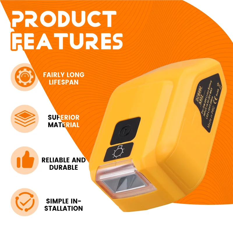 75STO-DCB090 Power Source Converter Charging Converter For  USB+Type C With Dual USB DC 12V LED Work Light