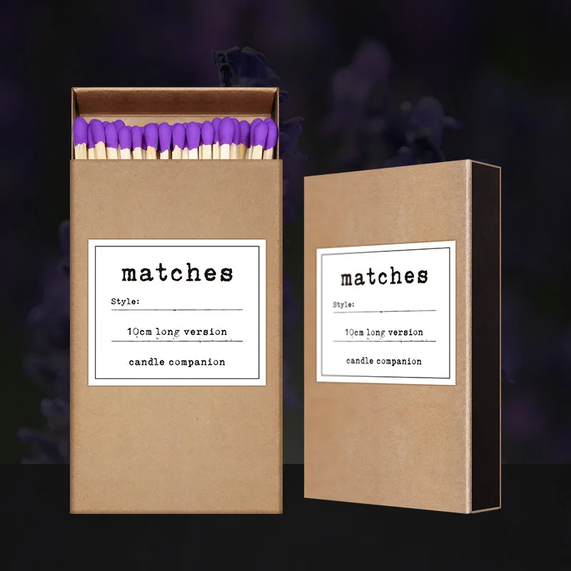 10cm Wooden Matchsticks For Scented Candle Vintage Style Boxed Match Multi-Color DIY Creative Gifts For Men And Women