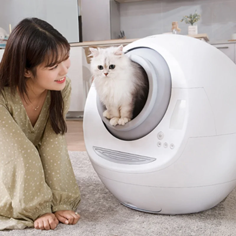 

Electric Semi Enclosed Intelligent Auto Self Cleaning Cat Litter Box Automatic Cat Toilet For Cats