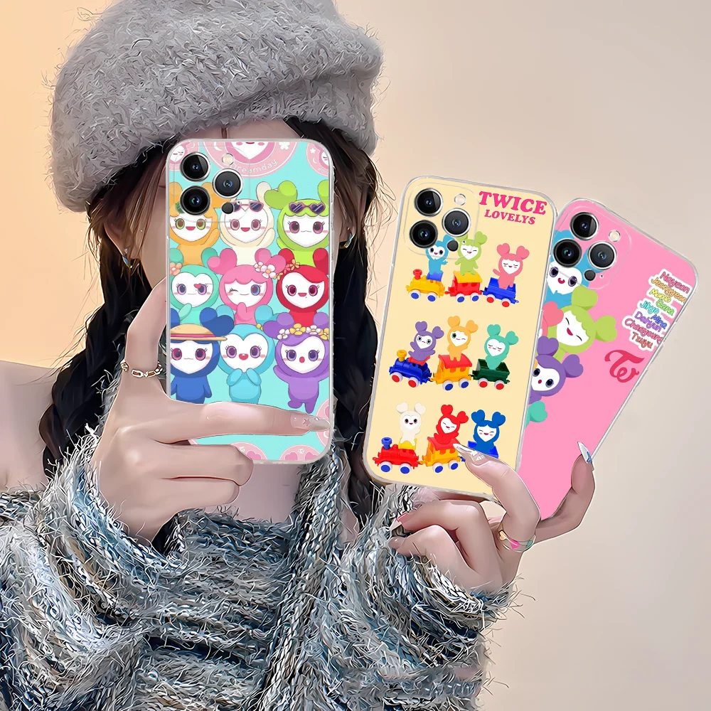 KPOP Girl T-TWICE Phone Case For IPhone 16 15 8 7 6 6S Plus X SE XR XS 14 11 12 13 Mini Pro Max Mobile Case