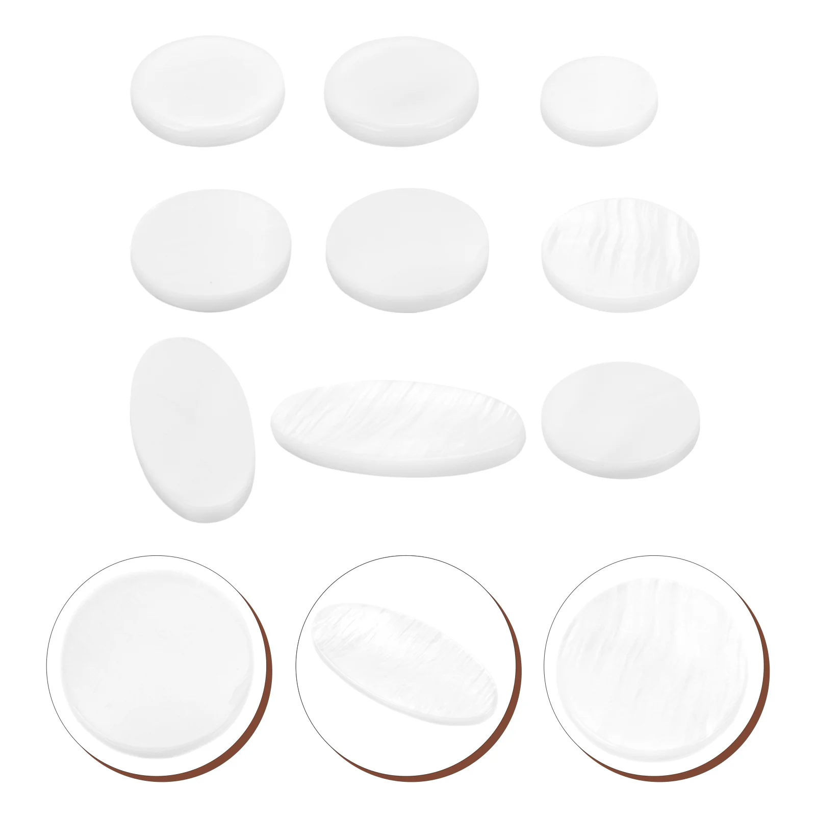 

9Pcs Sax Key Button Decor Fine Workmanship White Shell for Saxophone Parts Musical Instrument Accessory Saxophone Key